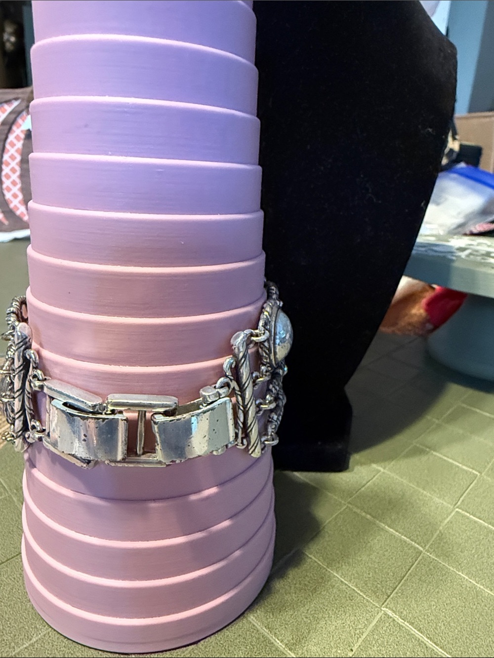 Brighton Silver-Tone Filigree Bracelet with Crystal Accents - Picture 2 of 2